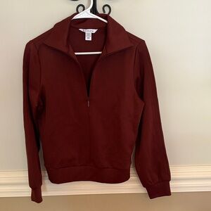 Athleta  size XXS Zip Up Sweater - burgundy